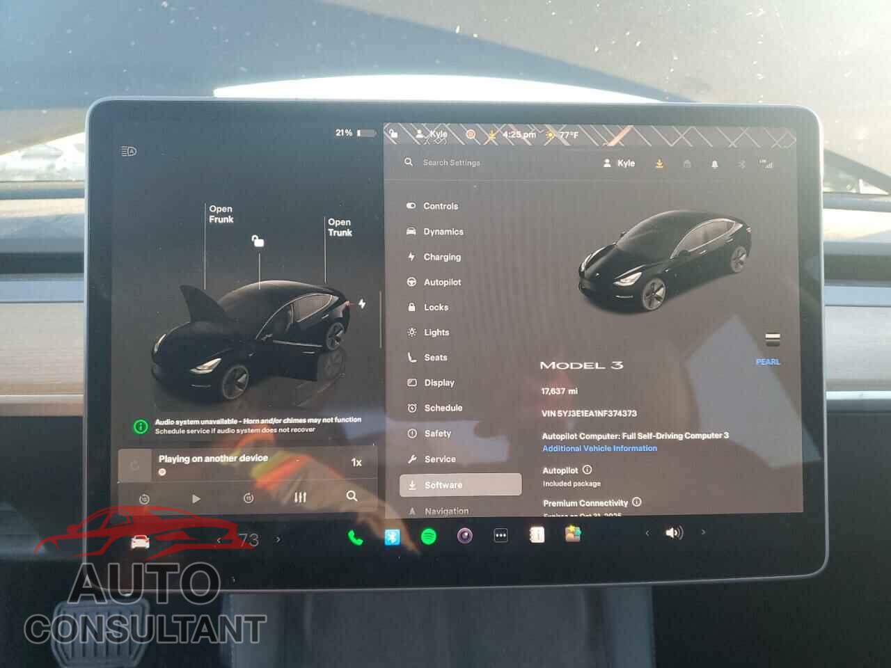 TESLA MODEL 3 2022 - 5YJ3E1EA1NF374373