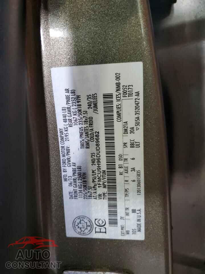 FORD ESCAPE 2013 - 1FMCU9H96DUD89682