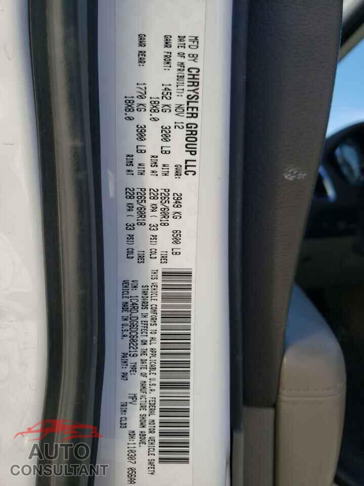 DODGE DURANGO 2013 - 1C4RDJDG6DC602219