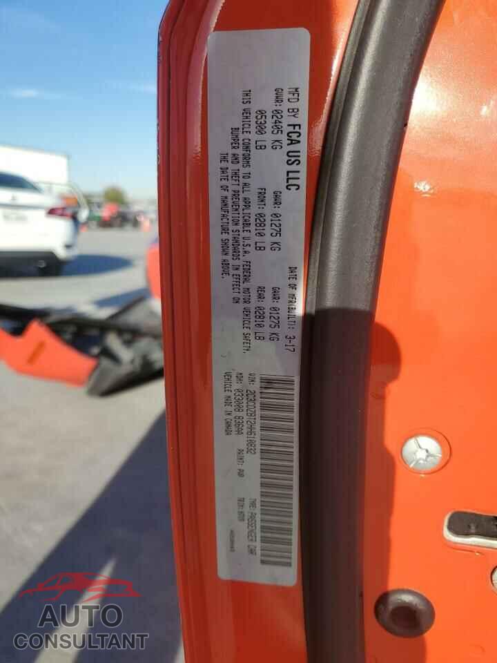 DODGE CHALLENGER 2017 - 2C3CDZBT2HH610832