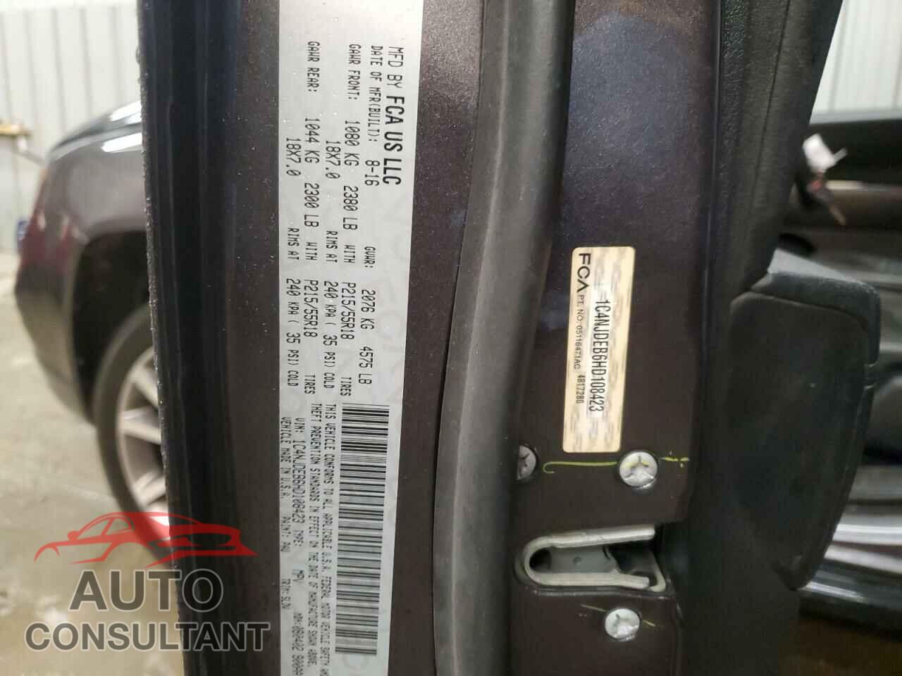 JEEP COMPASS 2017 - 1C4NJDEB6HD108423