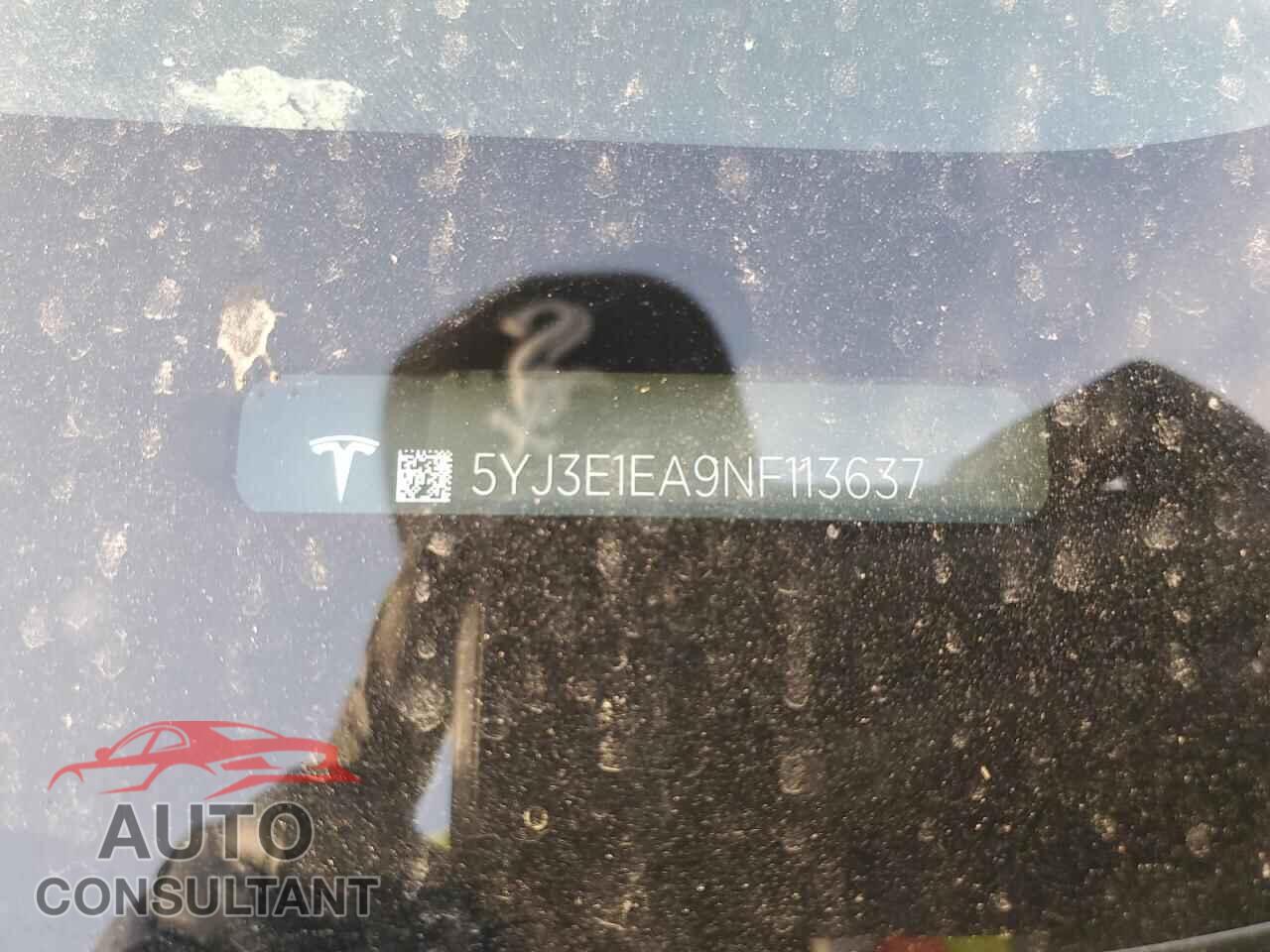 TESLA MODEL 3 2022 - 5YJ3E1EA9NF113637
