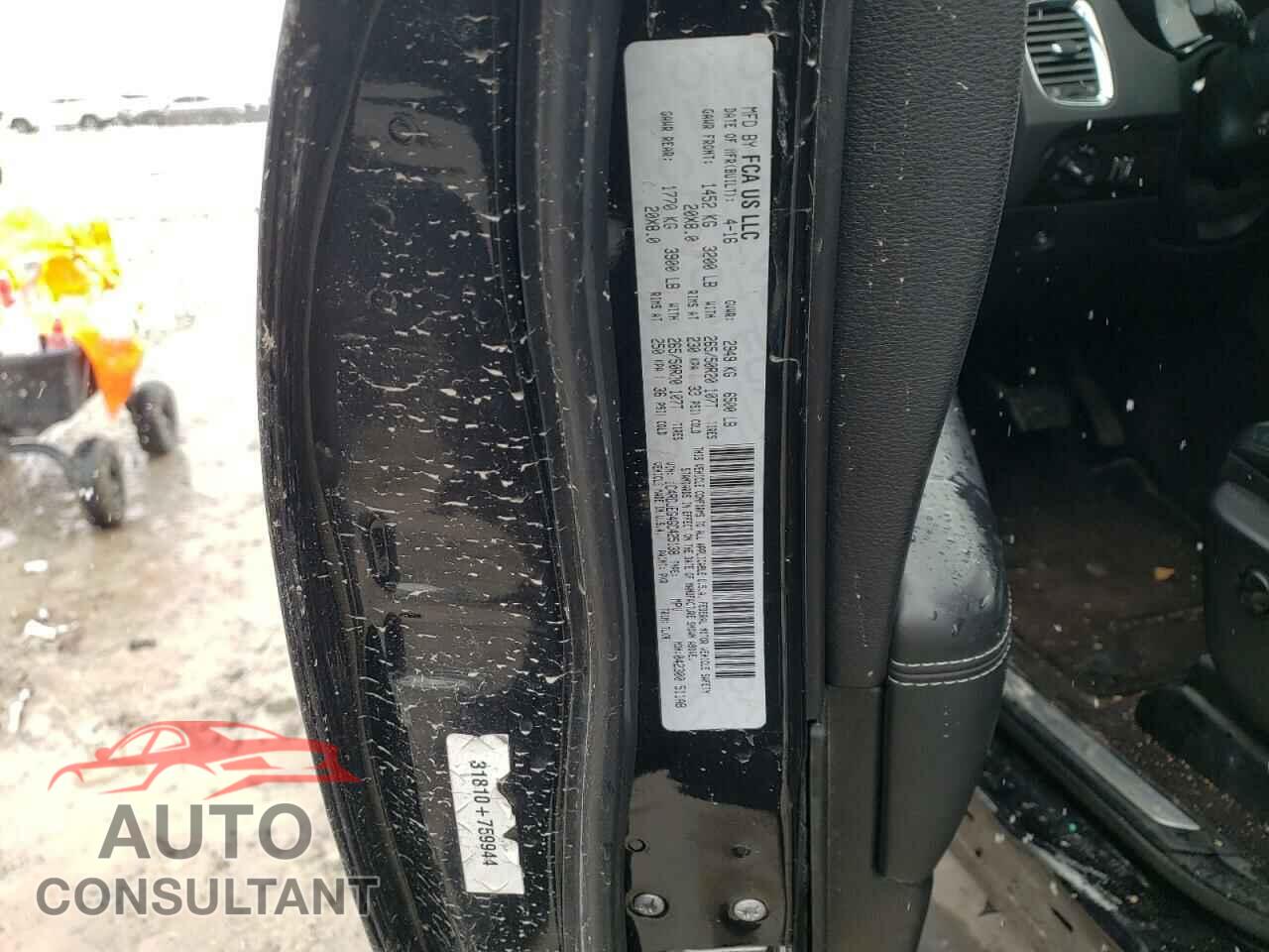 DODGE DURANGO 2016 - 1C4RDJEG4GC425138
