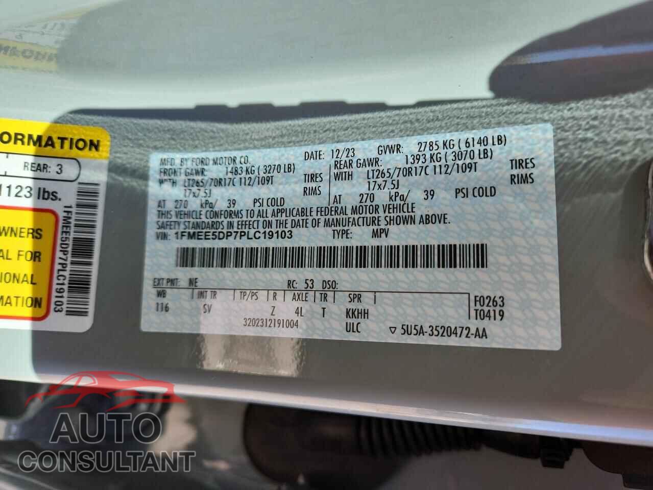 FORD BRONCO 2023 - 1FMEE5DP7PLC19103