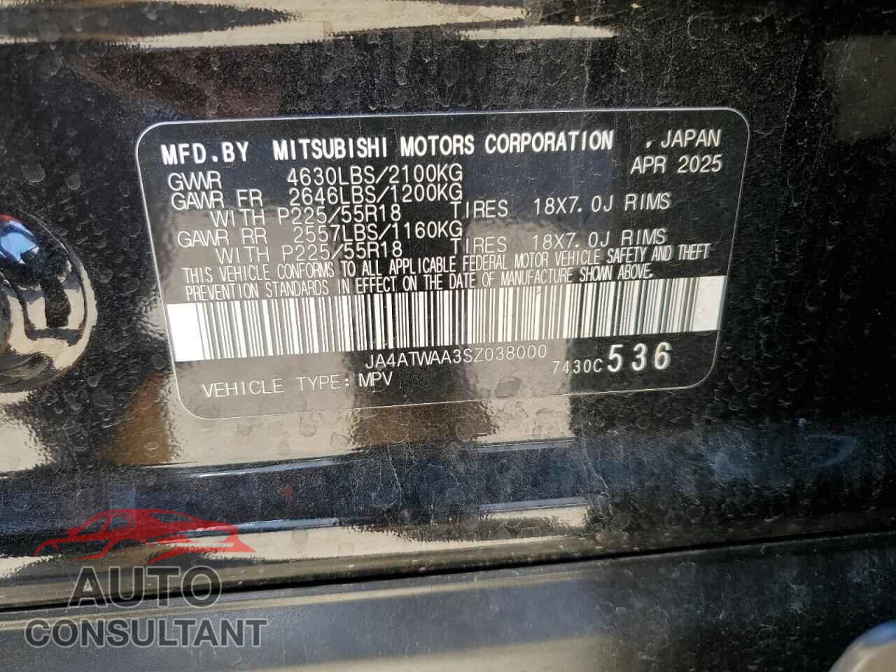 MITSUBISHI ECLIPSE 2025 - JA4ATWAA3SZ038000