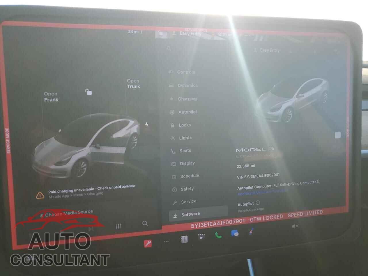 TESLA MODEL 3 2018 - 5YJ3E1EA4JF007901