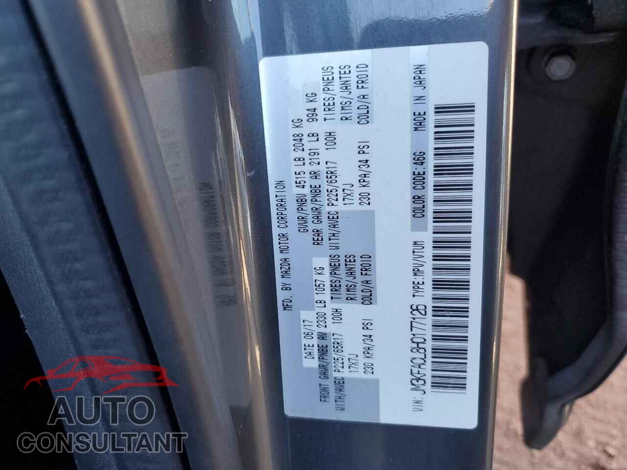 MAZDA CX-5 2017 - JM3KFACL8H0177126
