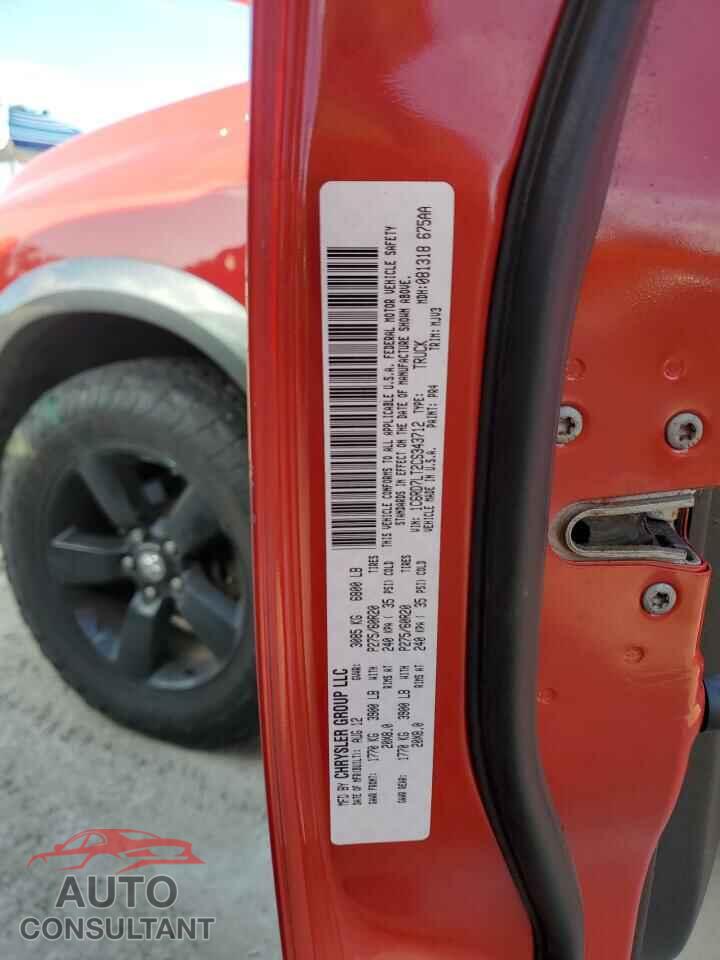 DODGE RAM 1500 2012 - 1C6RD7LT2CS343712