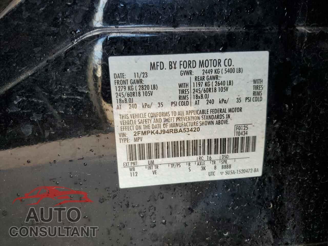FORD EDGE 2024 - 2FMPK4J94RBA53420
