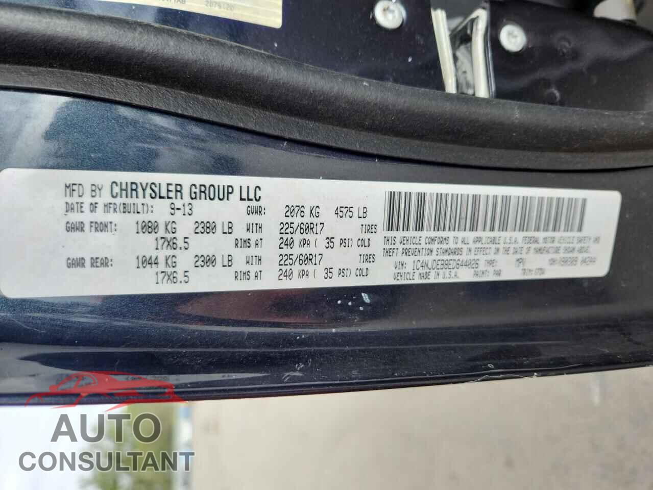 JEEP COMPASS 2014 - 1C4NJDEB8ED644026