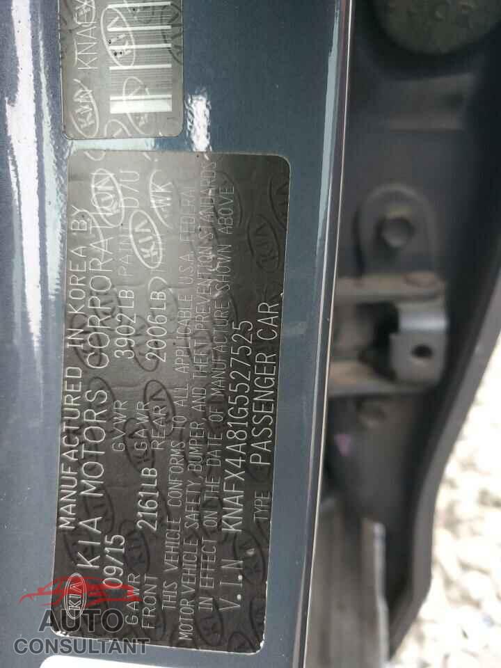KIA FORTE 2016 - KNAFX4A81G5527525