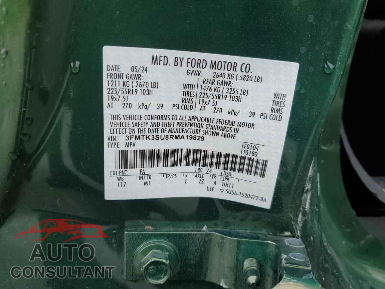 FORD MUSTANG 2024 - 3FMTK3SU8RMA19829
