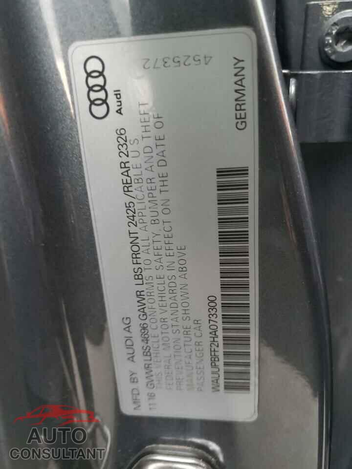 AUDI A3 2017 - WAUUPBFF2HA073300