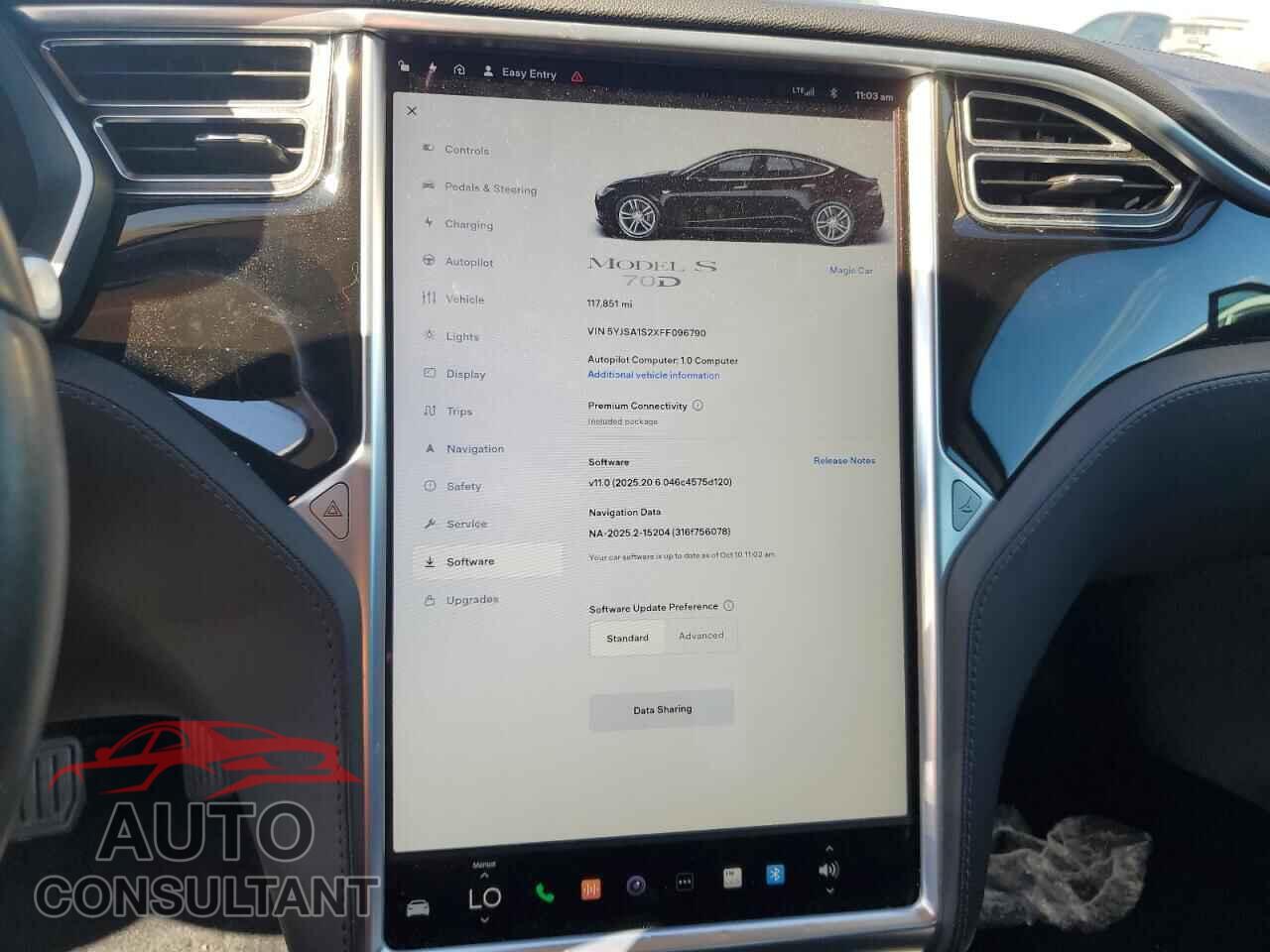 TESLA MODEL S 2015 - 5YJSA1S2XFF096790
