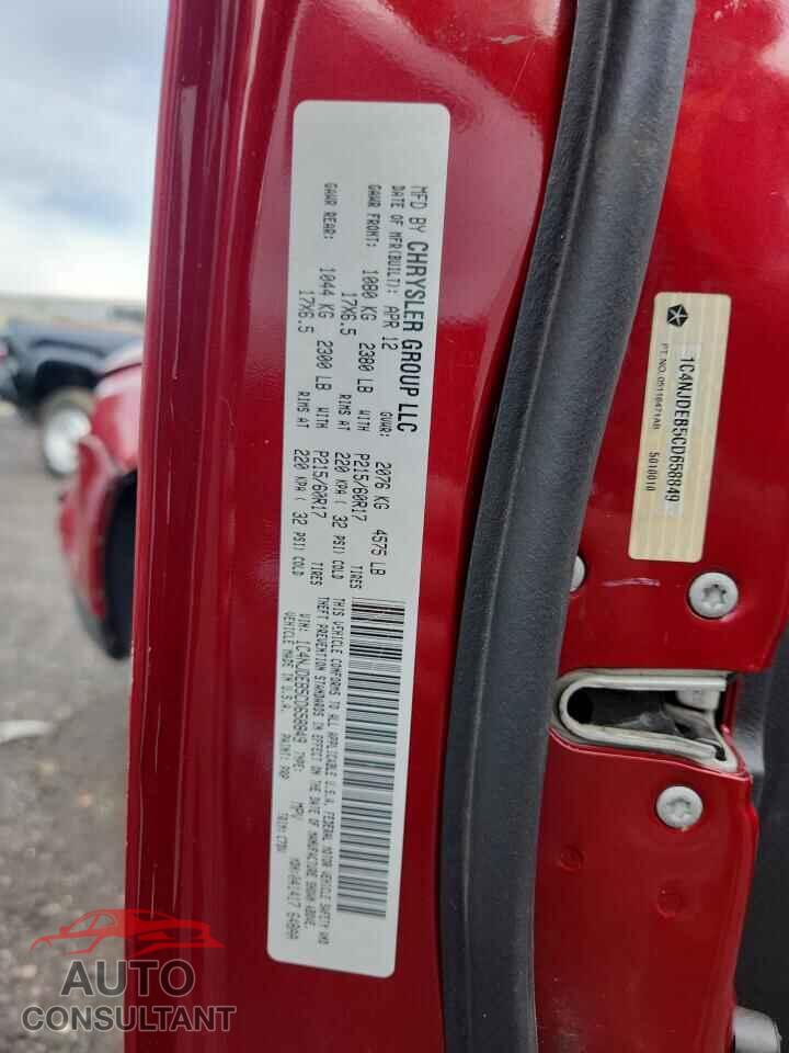 JEEP COMPASS 2012 - 1C4NJDEB5CD658849