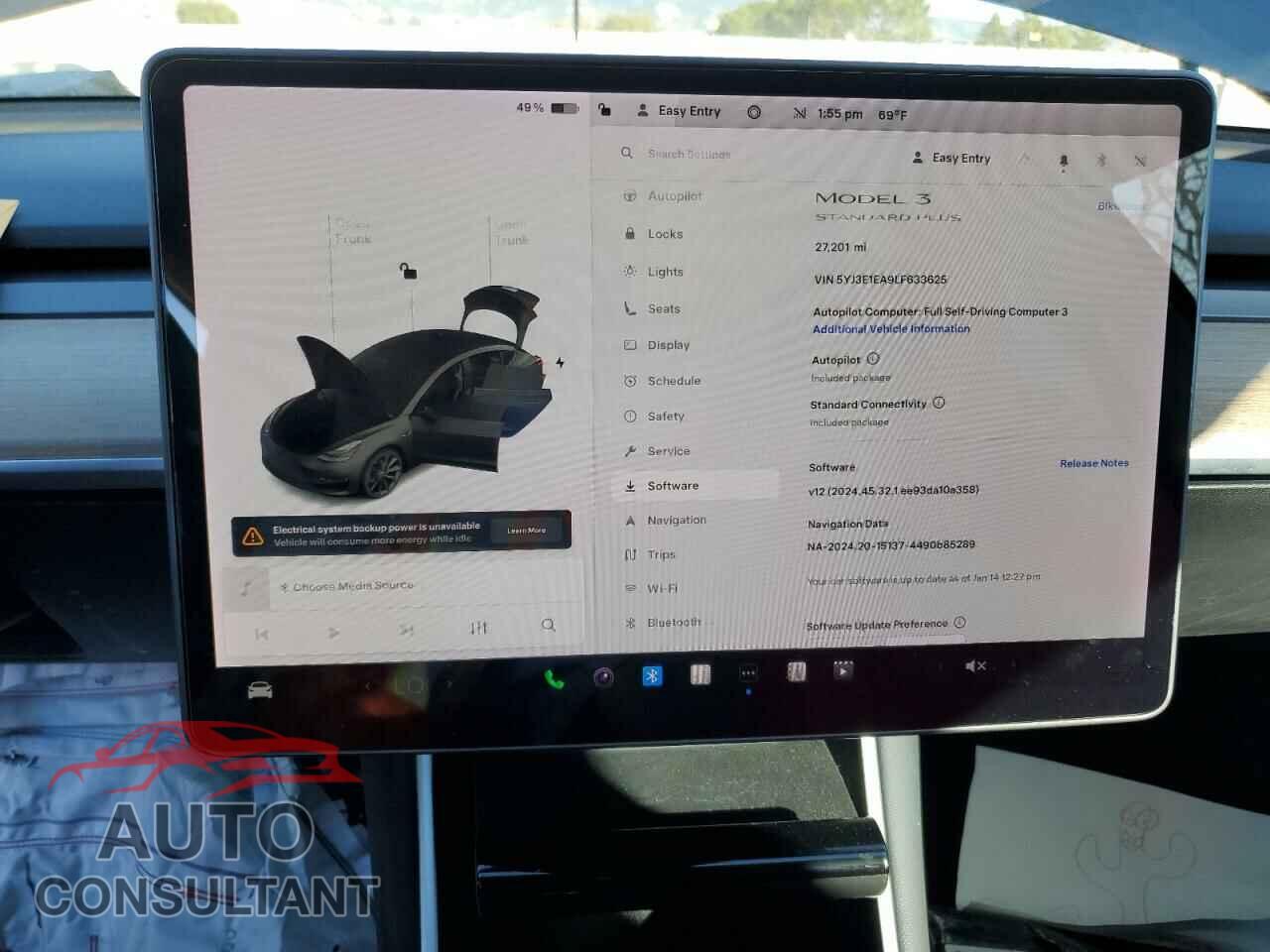 TESLA MODEL 3 2020 - 5YJ3E1EA9LF633625