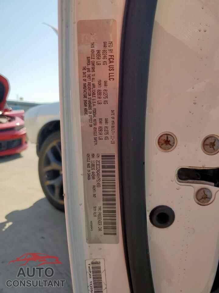 DODGE CHALLENGER 2019 - 2C3CDZAG4KH751493