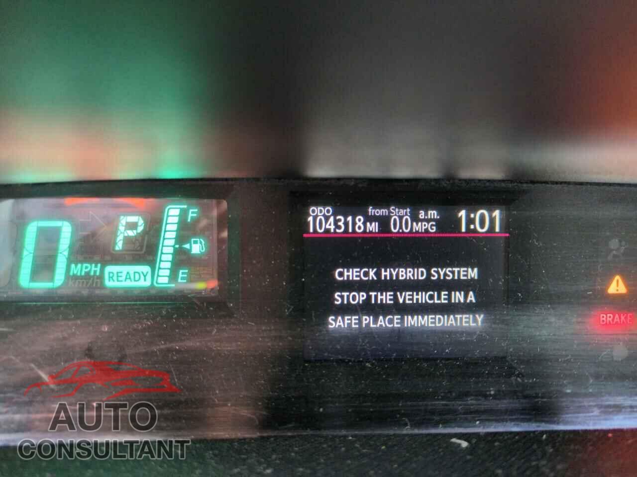 TOYOTA PRIUS 2013 - JTDKDTB33D1044435
