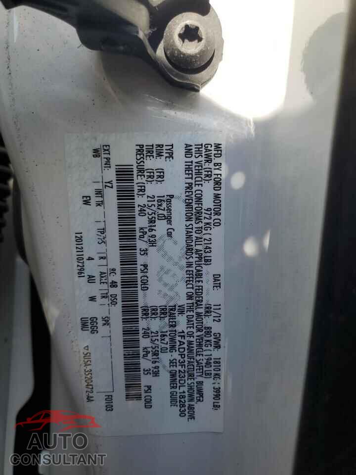 FORD FOCUS 2013 - 1FADP3F23DL182830