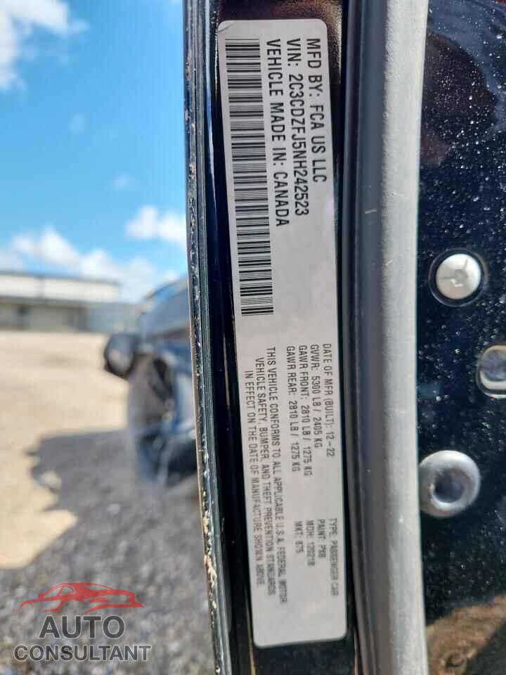 DODGE CHALLENGER 2022 - 2C3CDZFJ5NH242523