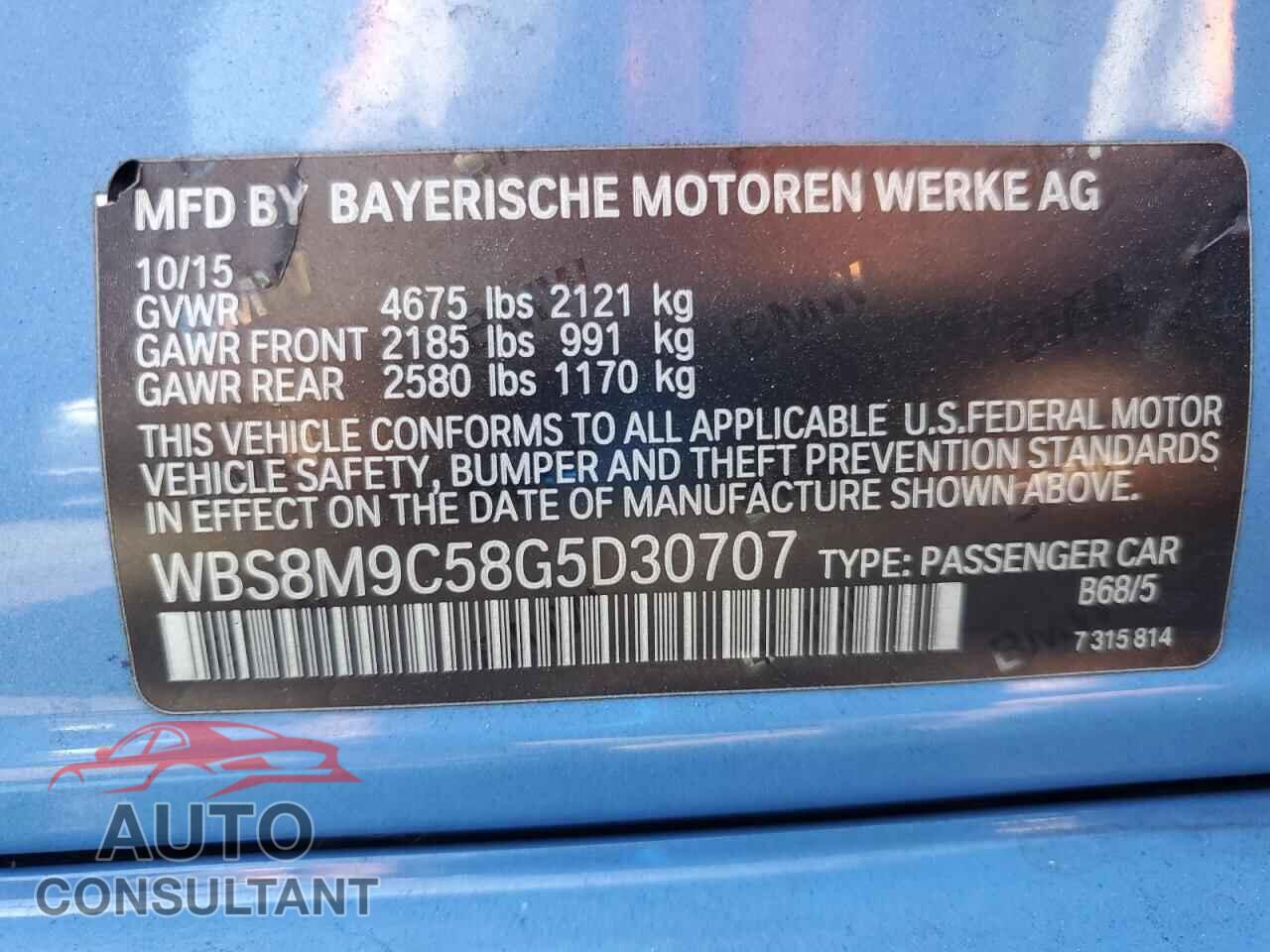 BMW M3 2016 - WBS8M9C58G5D30707