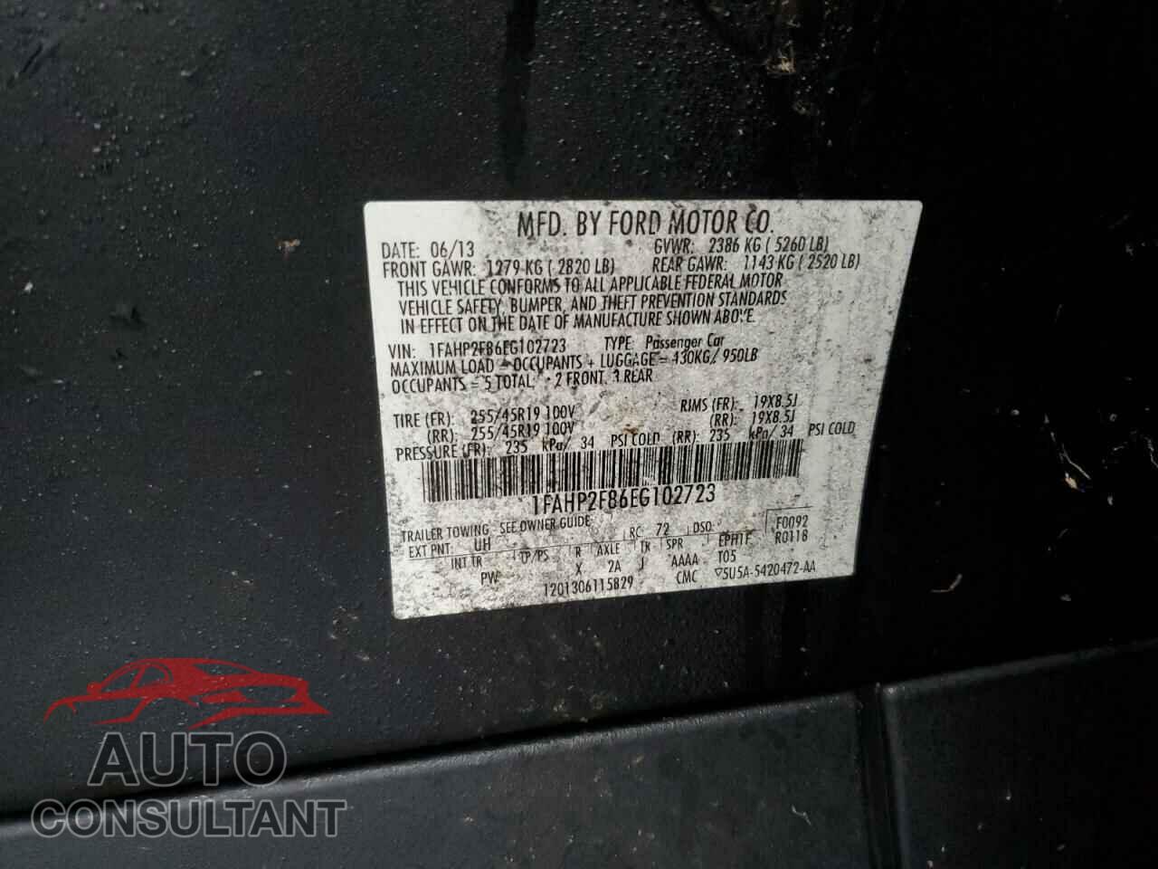 FORD TAURUS 2014 - 1FAHP2F86EG102723
