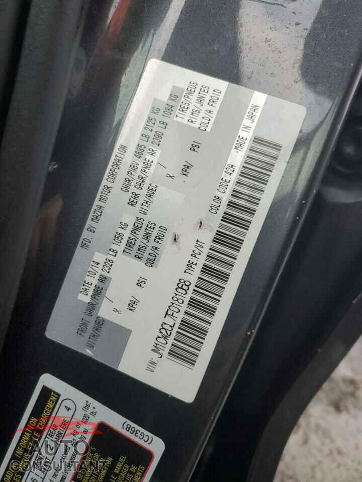 MAZDA 5 2015 - JM1CW2CL7F0181068