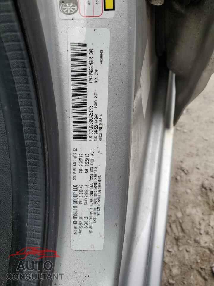 DODGE AVENGER 2012 - 1C3CDZEG8CN251775