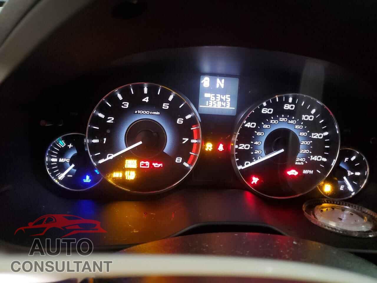 SUBARU OUTBACK 2012 - 4S4BRBCC2C3284620