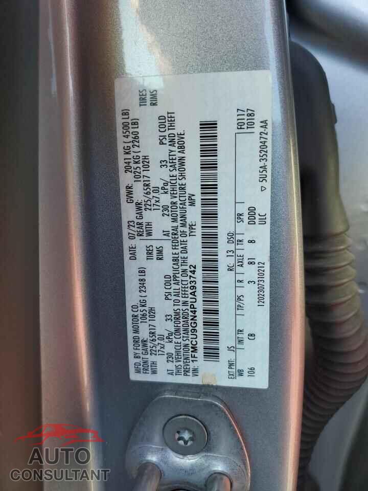 FORD ESCAPE ACT 2023 - 1FMCU9GN4PUA93742