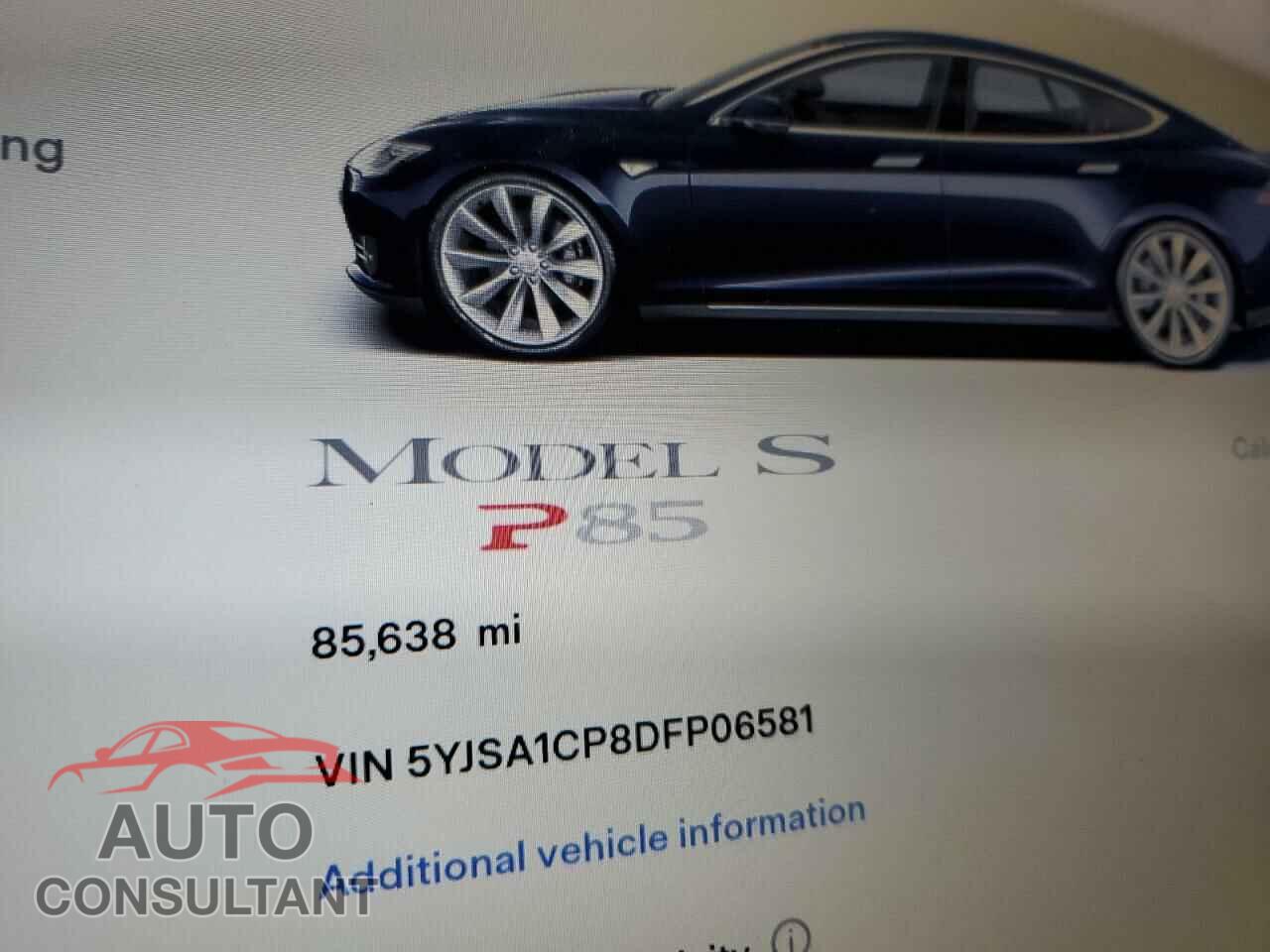 TESLA MODEL S 2013 - 5YJSA1CP8DFP06581