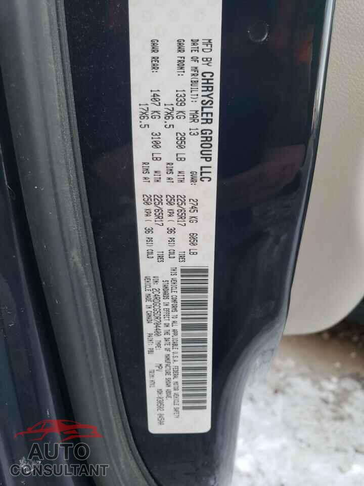 DODGE CARAVAN 2013 - 2C4RDGCG5DR704400