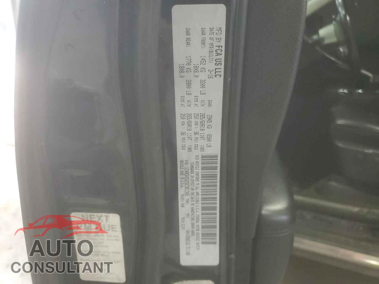 DODGE DURANGO 2016 - 1C4RDHDG2GC361305
