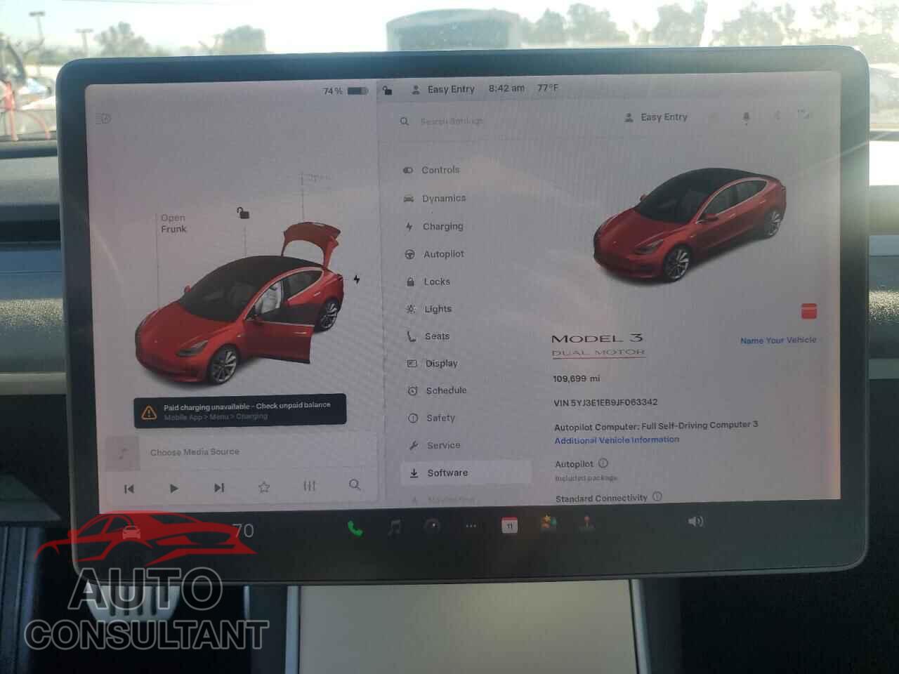 TESLA MODEL 3 2018 - 5YJ3E1EB9JF063342