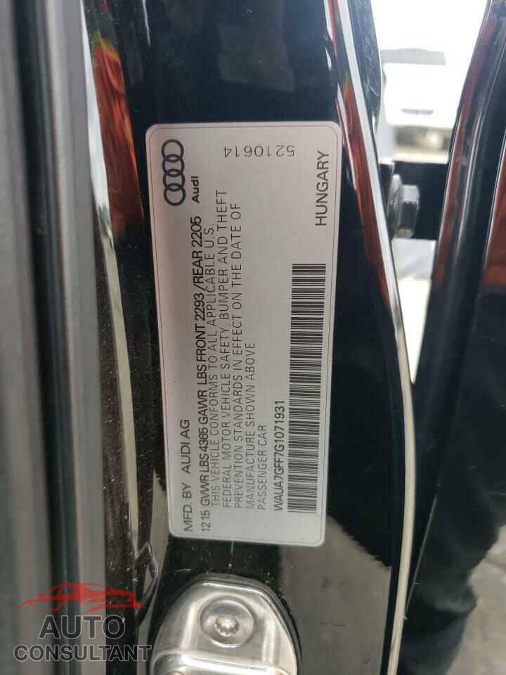AUDI A3 2016 - WAUA7GFF7G1071931
