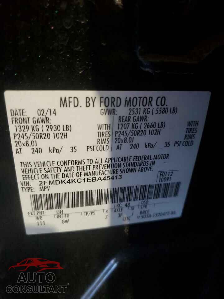 FORD EDGE 2014 - 2FMDK4KC1EBA45413