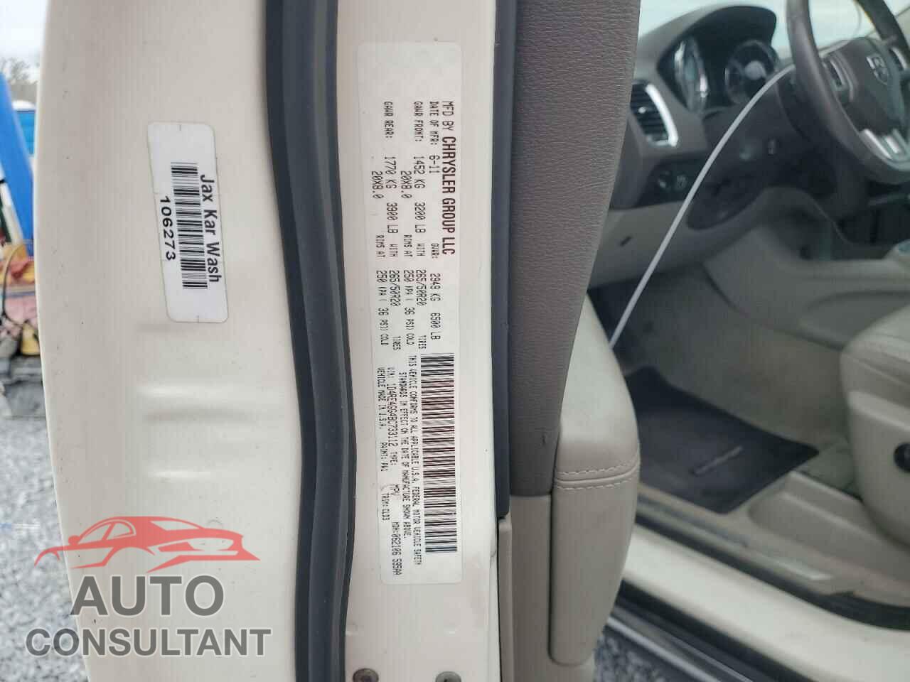 DODGE DURANGO 2011 - 1D4RE4GG4BC733112