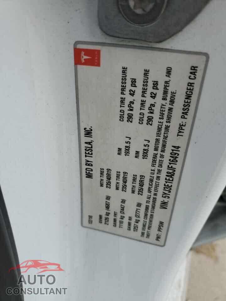 TESLA MODEL 3 2018 - 5YJ3E1EA8JF164914