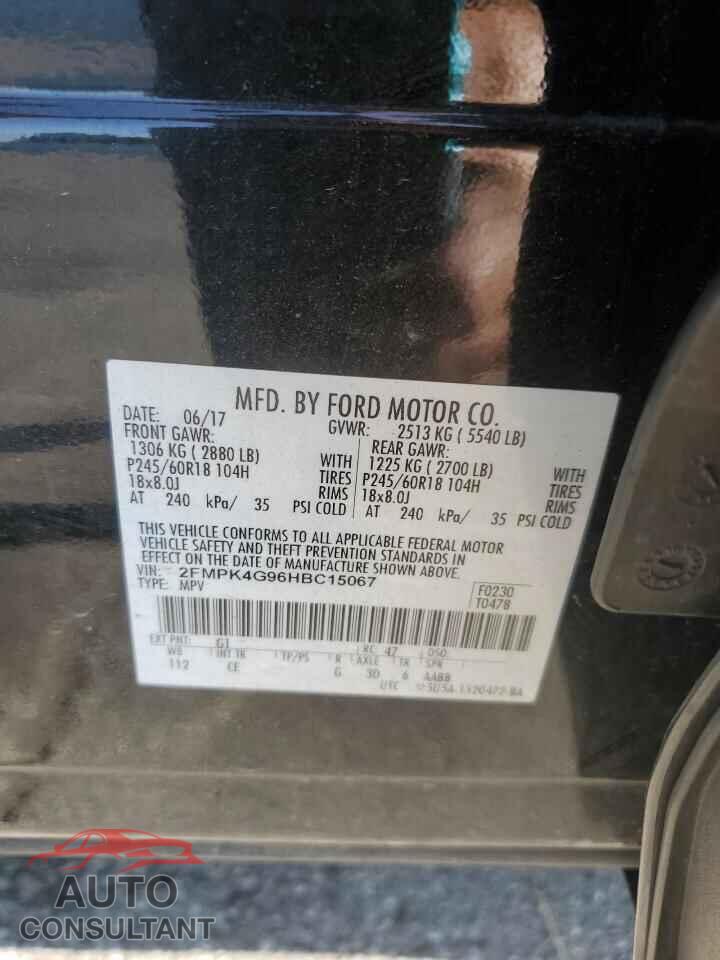 FORD EDGE 2017 - 2FMPK4G96HBC15067