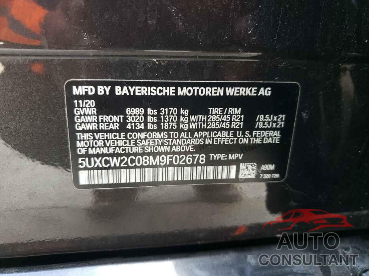 BMW X7 2021 - 5UXCW2C08M9F02678