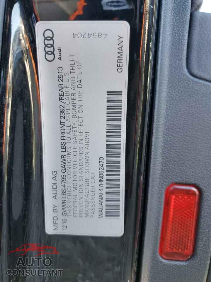 AUDI A4 2017 - WAUANAF47HN052470