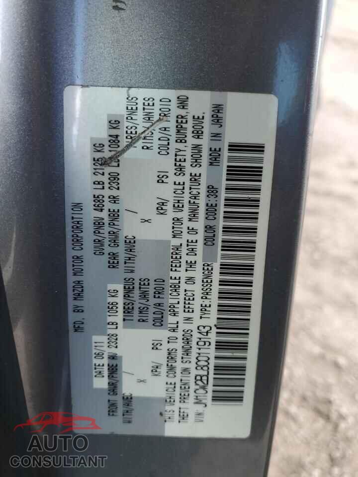 MAZDA 5 2012 - JM1CW2BL8C0119143