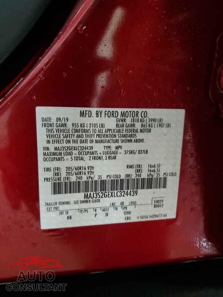 FORD ECOSPORT 2020 - MAJ3S2GEXLC324439