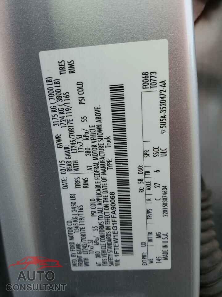 FORD F-150 2015 - 1FTEW1EG1FFA90068