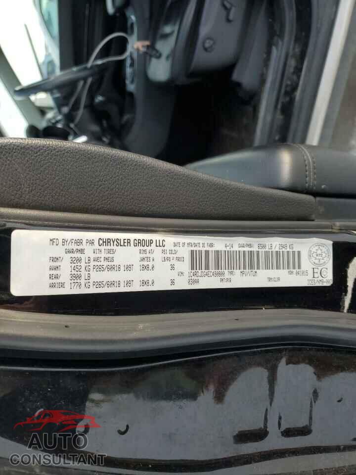 DODGE DURANGO 2014 - 1C4RDJDG4EC490800