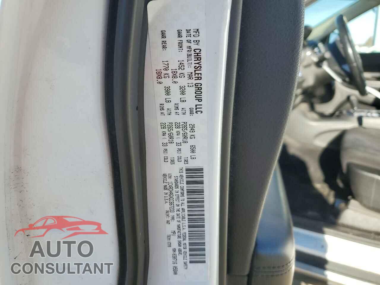 DODGE DURANGO 2013 - 1C4RDHAGXDC667233