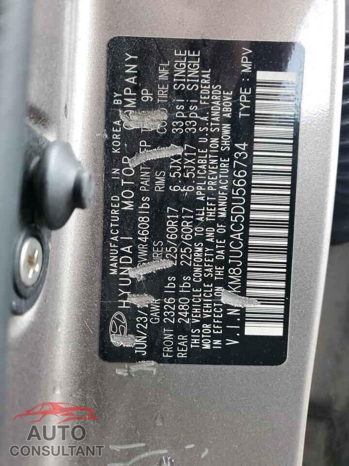 HYUNDAI TUCSON 2013 - KM8JUCAC5DU566734