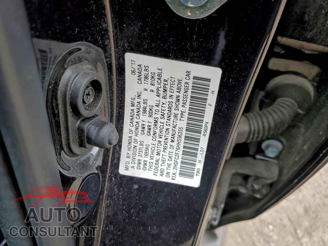 HONDA CIVIC 2017 - 2HGFC2F76HH556355