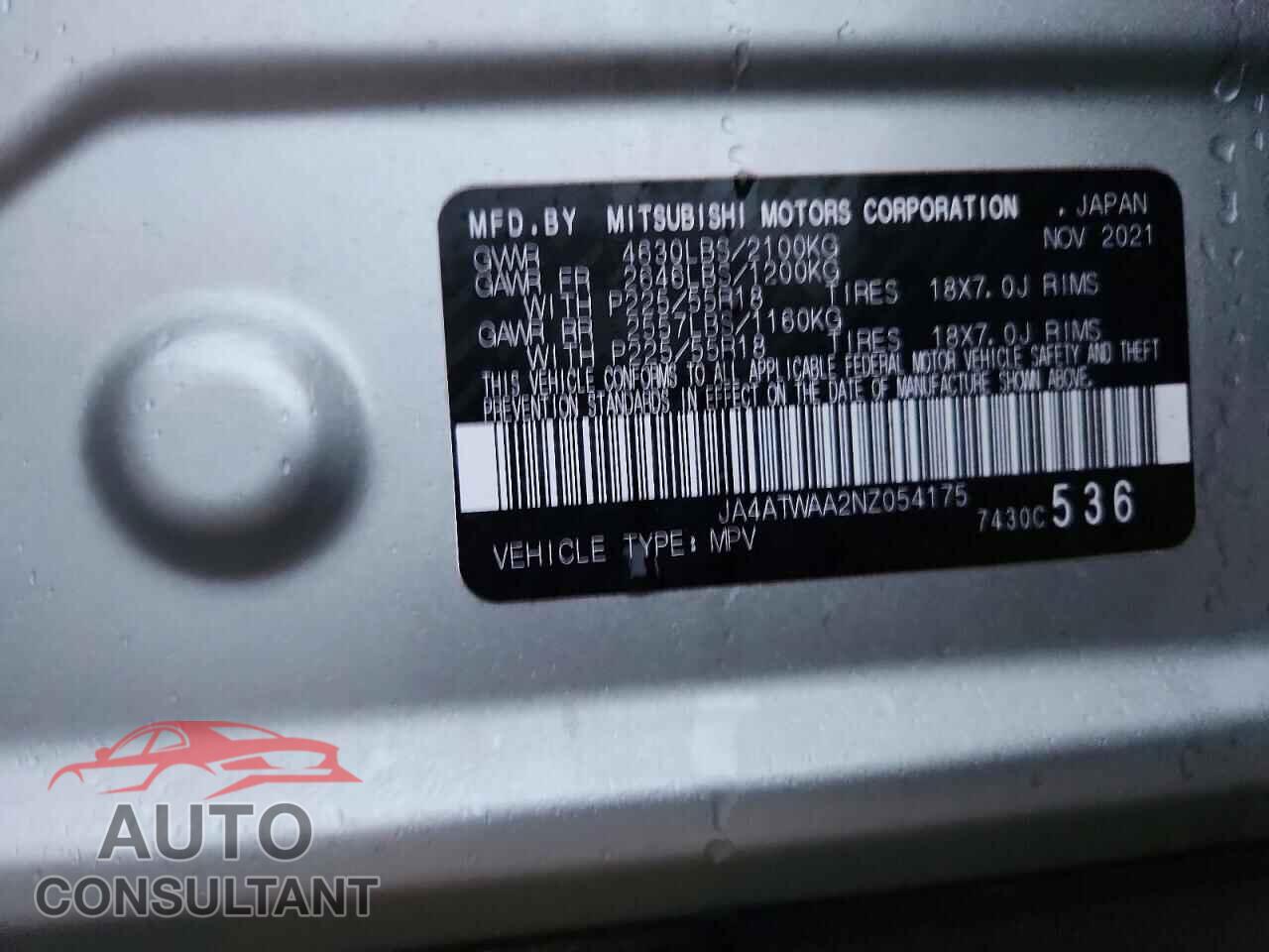 MITSUBISHI ECLIPSE 2022 - JA4ATWAA2NZ054175