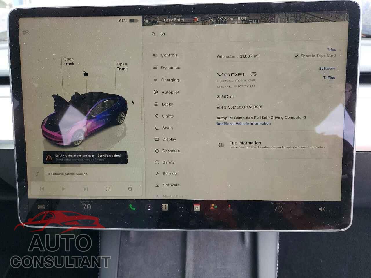 TESLA MODEL 3 2023 - 5YJ3E1EBXPF593991